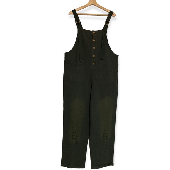 easel Jeans Nwt Easel Liv Distressed Overalls Poshmark